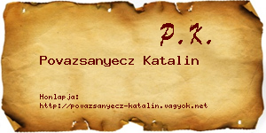 Povazsanyecz Katalin névjegykártya
